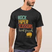 Grappige Rock Papier Schaar Keel Punch Ik Win T Sh T-shirt (Voorkant)