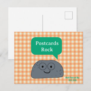 Grappige Rock Steek Wereld Ansichtkaart Dag 2026 Briefkaart