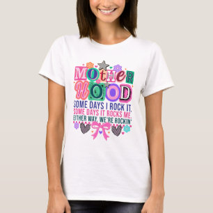 Grappige rockende Moederschap woordkunst T-shirt