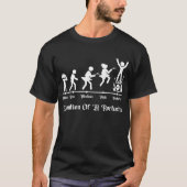 Grappige rockgitarist Evolution: Stick Figure T-shirt (Voorkant)