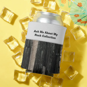 Grappige Rockhound Black White Gestreepte Rock Sci Blikjeskoeler