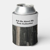 Grappige Rockhound Black White Gestreepte Rock Sci Blikjeskoeler (Blikje Voorkant)