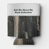 Grappige Rockhound Black White Gestreepte Rock Sci Blikjeskoeler (Voorkant)