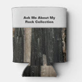 Grappige Rockhound Black White Gestreepte Rock Sci Blikjeskoeler (Achterkant)