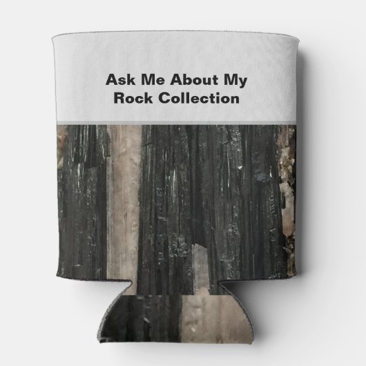 Grappige Rockhound Black White Gestreepte Rock Sci Blikjeskoeler (Achterkant)