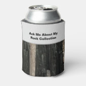 Grappige Rockhound Black White Gestreepte Rock Sci Blikjeskoeler (Blikje Achterkant)