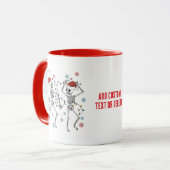 Grappige Rocking Spooky Dancing Skelet Kerstmis Mok (Voorkant links)