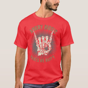 Grappige Rockn Roll Spreuk Boze Muziek Maakt Me Ge T-shirt