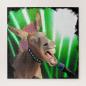 Grappige Rockstar Donkey Legpuzzel (Verticaal)