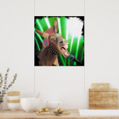 Grappige Rockstar Donkey Poster (Keuken)