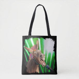 Grappige Rockstar Donkey Tote Bag