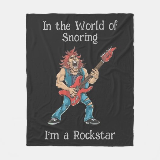 Grappige Rockstar Fleece Deken (Voorkant)