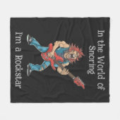 Grappige Rockstar Fleece Deken (Voorkant (Horizontaal))