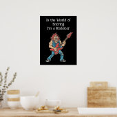 Grappige Rockstar Poster (Keuken)