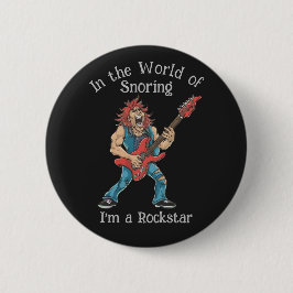 Grappige Rockstar Ronde Button 5,7 Cm