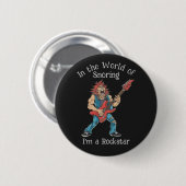 Grappige Rockstar Ronde Button 5,7 Cm (Voorkant /achterkant)