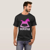 Grappige Rockstar Schommelpaard T-shirt (Voorkant volledig)