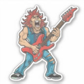 Grappige Rockstar Sticker (Voorkant)