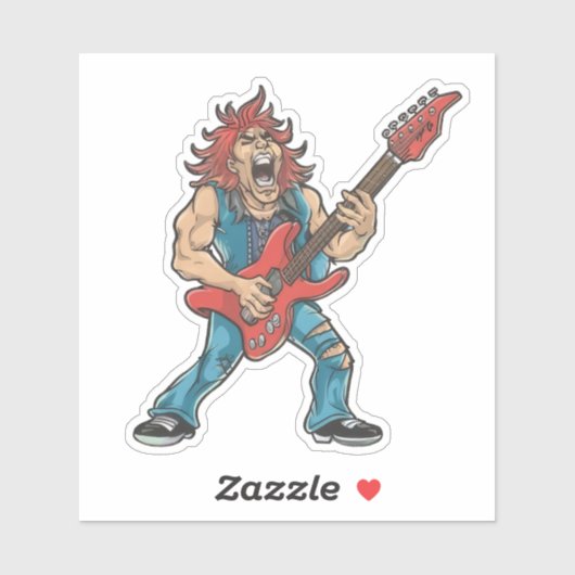 Grappige Rockstar Sticker (Vel)