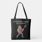 Grappige Rockstar Tote Bag (Achterkant)