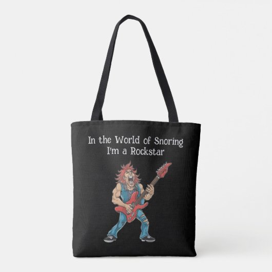 Grappige Rockstar Tote Bag (Achterkant)