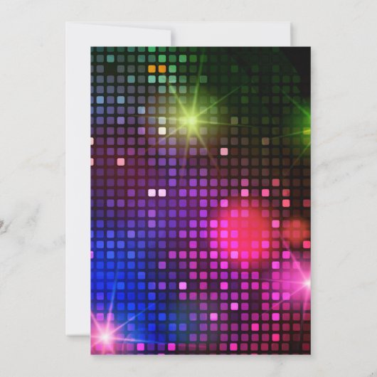 Grappige rockster uitnodiging (Achterkant)