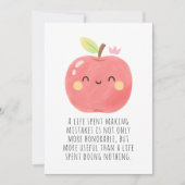 Grappige Rode Appel Eet een Rode Appel Dag Bedankkaart (Voorkant)