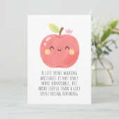 Grappige Rode Appel Eet een Rode Appel Dag Bedankkaart (Staand voorkant)