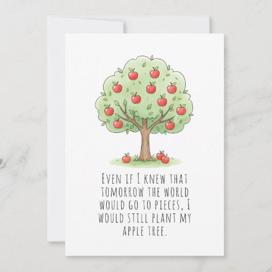 Grappige Rode Appel Eet een Rode Appel Dag Bedankkaart (Voorkant)