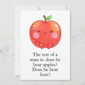 Grappige Rode Appel Eet een Rode Appel Dag Bedankkaart (Voorkant)