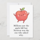 Grappige Rode Appel Eet een Rode Appel Dag Bedankkaart (Voorkant)