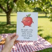 Grappige Rode Appel Eet een Rode Appel Dag Bedankkaart