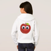 Grappige rode appel met Googly Eyes (Achterkant volledig)