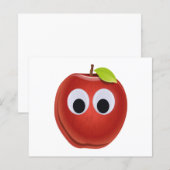 Grappige rode appel met Googly Eyes (Voorkant / Achterkant)
