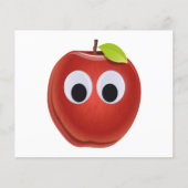 Grappige rode appel met Googly Eyes (Voorkant)
