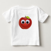 Grappige rode appel met Googly Eyes (Achterkant)