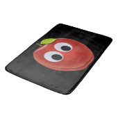 Grappige rode appel met Googly Eyes Badmat (Gekanteld)