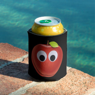 Grappige rode appel met Googly Eyes Blikjeskoeler
