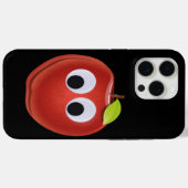 Grappige rode appel met Googly Eyes Case-Mate iPhone Case (Achterkant (horizontaal))