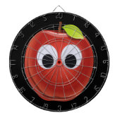 Grappige rode appel met Googly Eyes Dartbord (Voorkant)