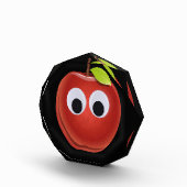 Grappige rode appel met Googly Eyes Fotoblokken (Rechts)
