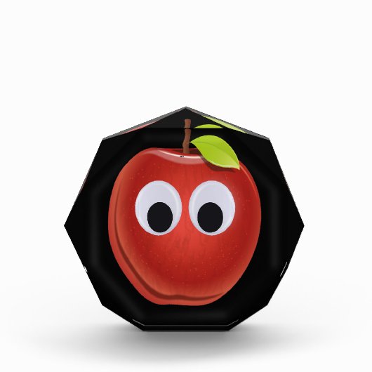 Grappige rode appel met Googly Eyes Fotoblokken (Voorkant)
