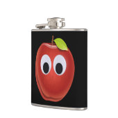 Grappige rode appel met Googly Eyes Heupfles (Links)
