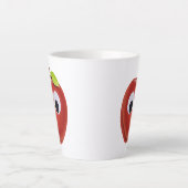 Grappige rode appel met Googly Eyes Latte Mok (Voorkant)