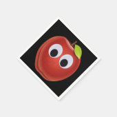 Grappige rode appel met Googly Eyes Servet (Hoek)