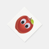 Grappige rode appel met Googly Eyes Servet (Hoek)
