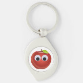 Grappige rode appel met Googly Eyes Sleutelhanger (Voorkant)