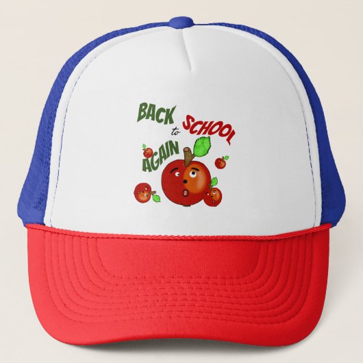 Grappige rode appels trucker pet (Voorkant)