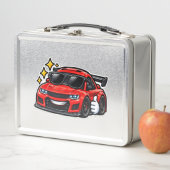 Grappige Rode Auto Liefhebber Lunchbox (In situ)