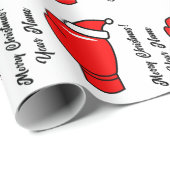 Grappige rode bokshandschoenen Kerstvakantie Cadeaupapier (Rol Hoek)